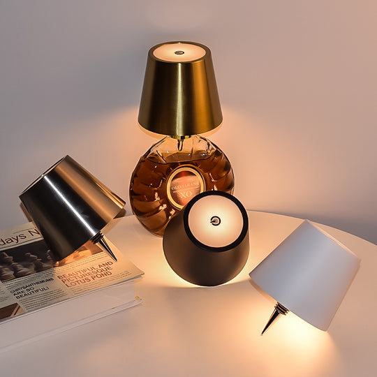 Rechargeable Luxury Wine Bottle Table Lamp with 3 Color Dimming for Bars & Events