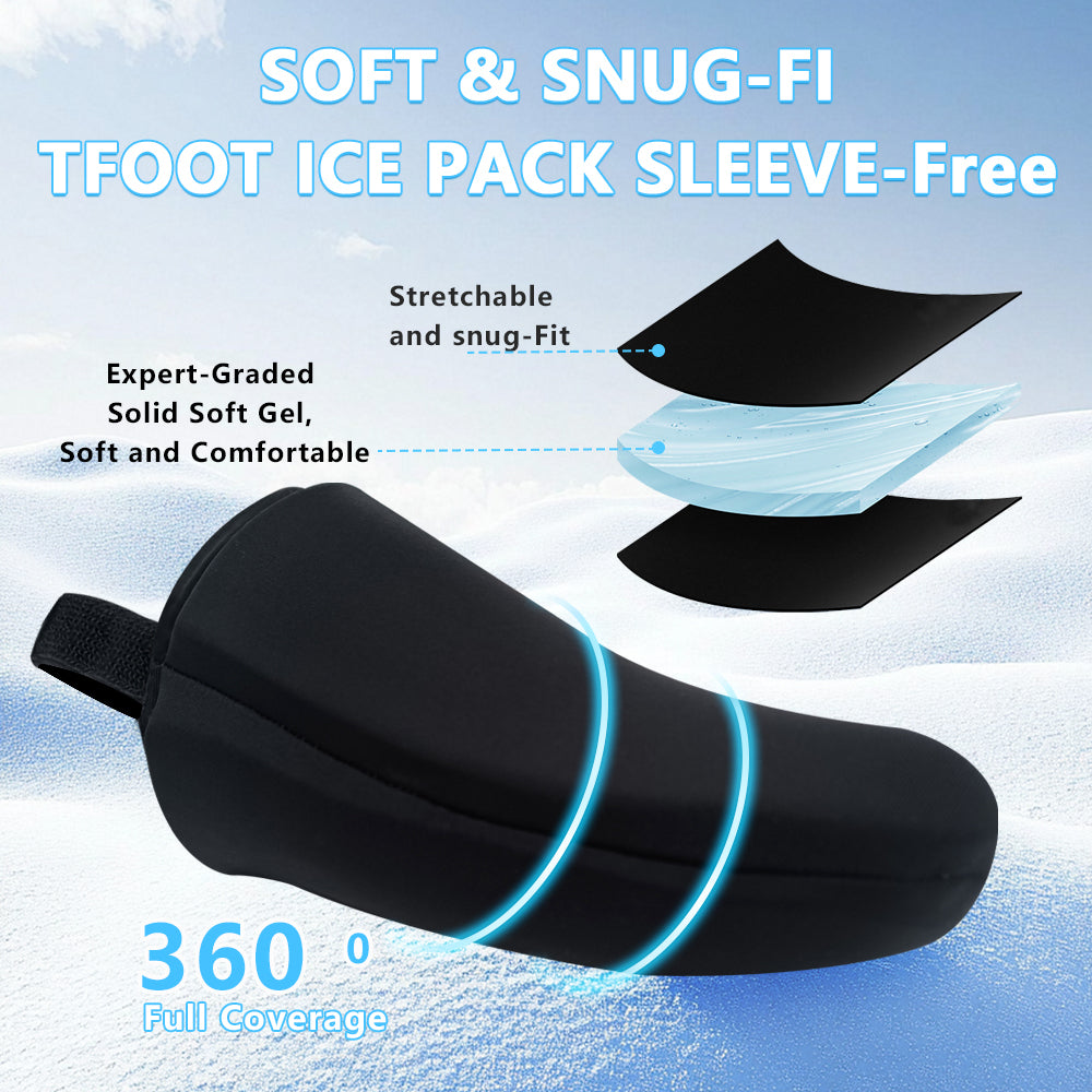 Foot Ice Pack Wrap for Toes &amp; Forefoot – Hot &amp; Cold Gel Compress with Adjustable Strap, Reusable &amp; Microwaveable for Bunion, Broken Toe &amp; Plantar Fasciitis Relief