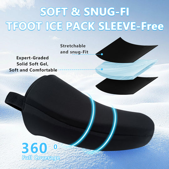 Foot Ice Pack Wrap for Toes & Forefoot – Hot & Cold Gel Compress with Adjustable Strap, Reusable & Microwaveable for Bunion, Broken Toe & Plantar Fasciitis Relief