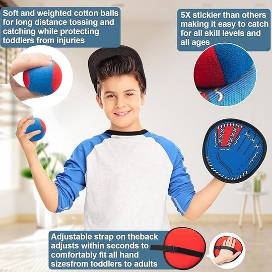 Baseball Glove & Ball Set - Beginner Toss & Catch Game Toy for Ages 3-12, Outdoor Family Sports Gift for Boys/Girls