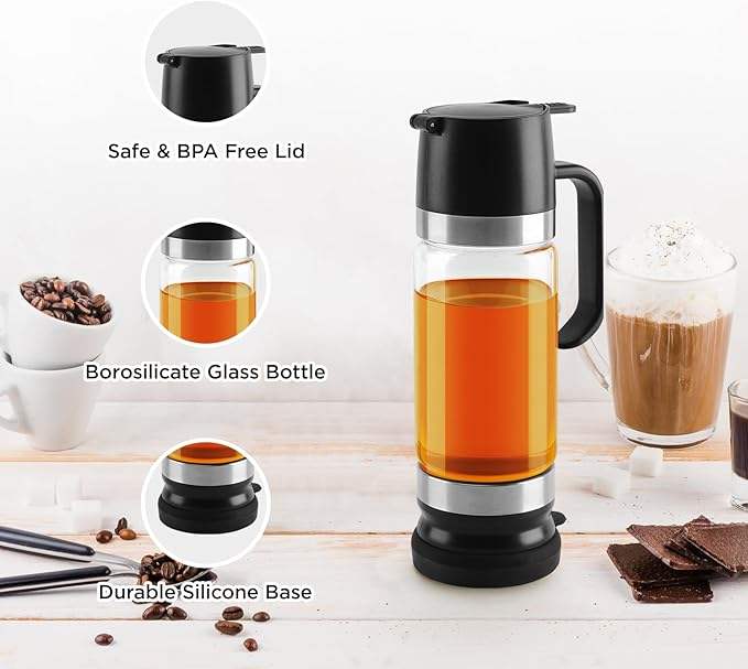 Honey Dispenser Pot No Drip Honey Container With Handle Syrup