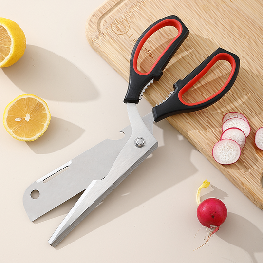 3-in-1 Camping Kitchen Scissors with Bottle Opener (MOQ 10 Sets)