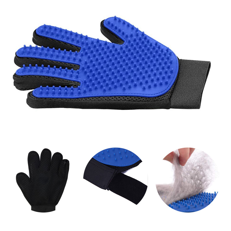 Self Cleaning Pet Hair Removal Comb & Pet Grooming Glove Combo Pack - MOQ 10 Pcs