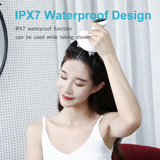 Electric Head Massager Waterproof  Red Light Care Handheld Massager 4 Detachable Heads Wireless Portable (MOQ 10 Sets)