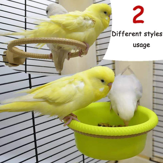 Multi-Function Caged Bird Bath Bird Cage Parrot Supplies Bathing Tub for Canary Finch Budgerigar (MOQ 10 Sets)