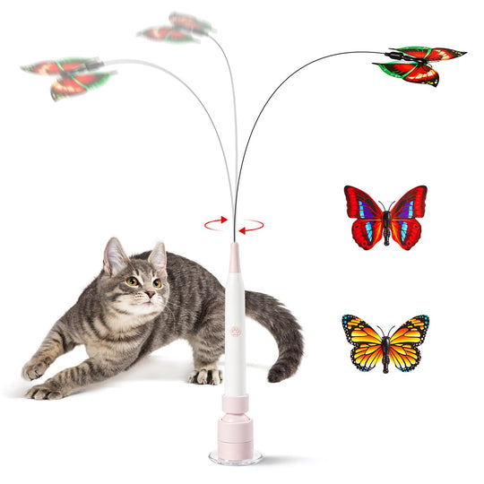 Smart Motion Activated Cat Wand Toy with Butterfly – Electric Interactive Toy for Cats (MOQ 10 ets)