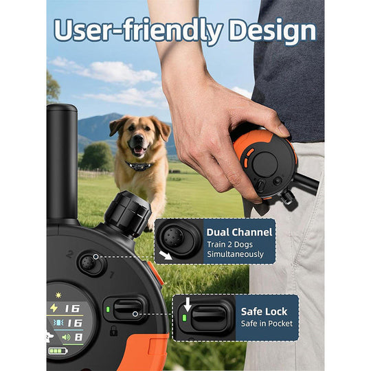 Dog Training Collar with Remote, 3300ft Range, Rechargeable IPX7 Waterproof E-Collar with Beep, Vibration, Static & LED Light for Small, Medium & Large Dogs (MOQ 10 sets)