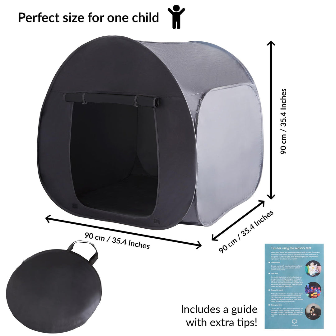 Pop-Up Blackout Sensory Tent for Kids – Calming Hideaway Play Tent, Small &amp; Big Sizes
