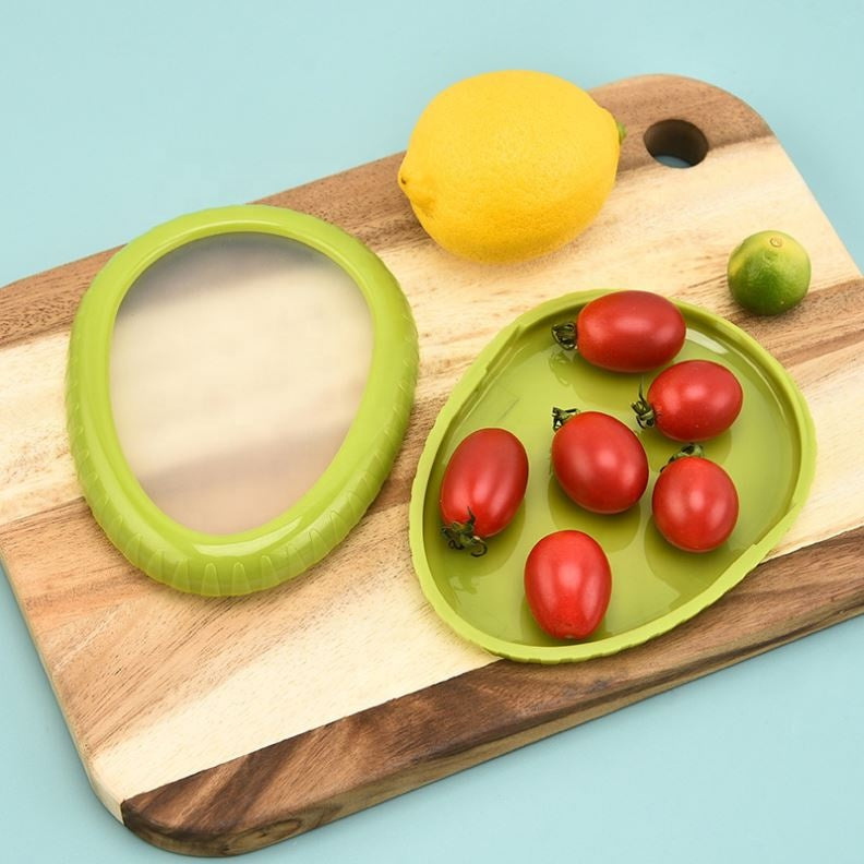 Eco‑Friendly Reusable Silicone Produce Pods – 4‑Pack Stretch Containers for Fruit & Veggie Storage (MOQ 10 Sets)