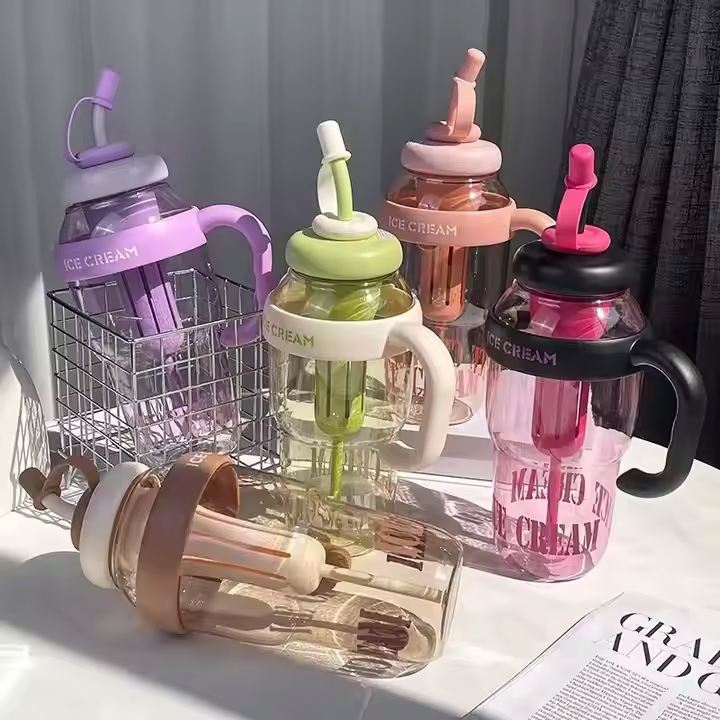 Big Belly Cup With Straw and Tea Filter