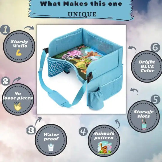 Car Seat Organizer Kids Travel Tray for Kids Toddlers Activities