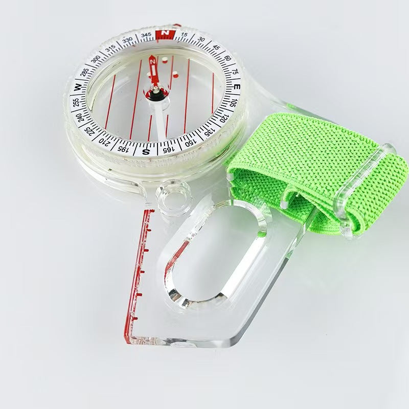 VIGOR Thumb Compass for Map Reading – Multifunction Navigation Compass with Ruler for Backpacking, Camping, Hiking & Orienteering Survival Gear (MOQ 10 Sets)