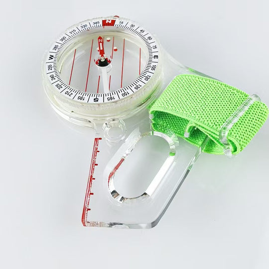 VIGOR Thumb Compass for Map Reading – Multifunction Navigation Compass with Ruler for Backpacking, Camping, Hiking & Orienteering Survival Gear (MOQ 10 Sets)