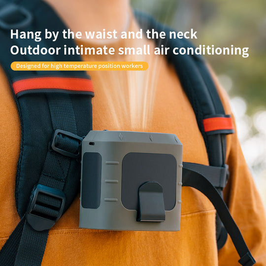 Camping Rechargeable Electric Waist Camp Cooling Fans with Flashlight