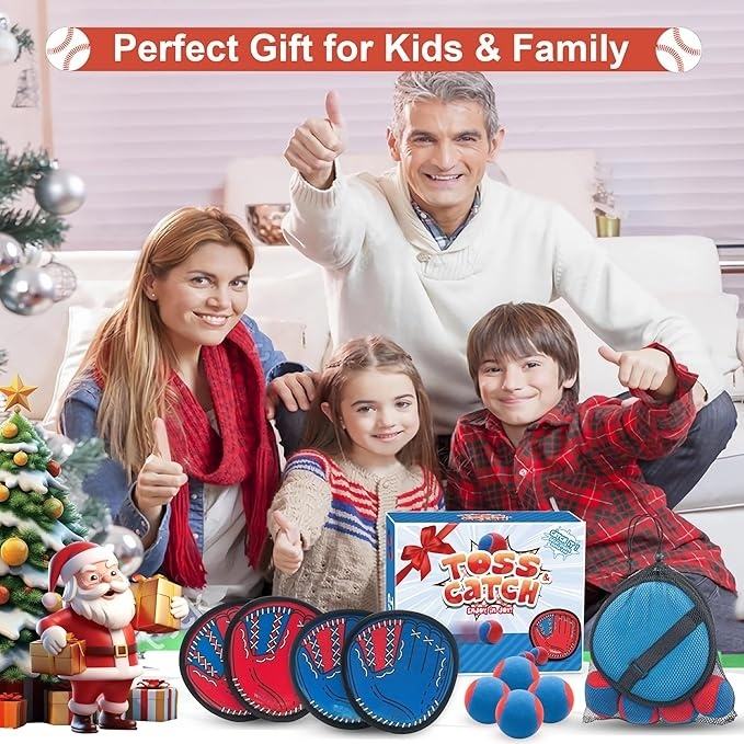Baseball Glove & Ball Set - Beginner Toss & Catch Game Toy for Ages 3-12, Outdoor Family Sports Gift for Boys/Girls