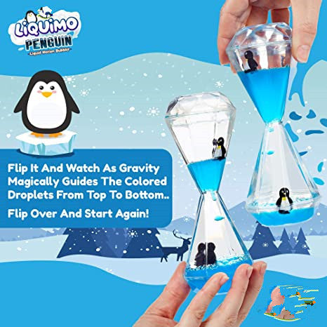 Liquid Motion Bubbler Timer, Diamond Hourglass Sensory Toy (MOQ 10 Sets)