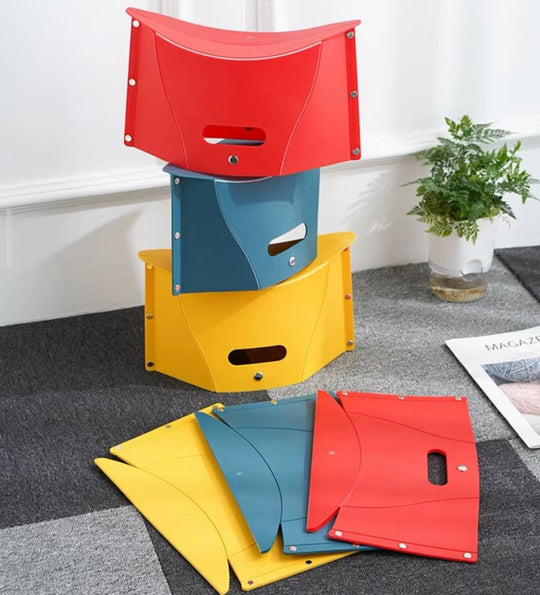 Multifunctional Portable Chair Home Travel Outdoor Portable Folding Stool Hand Basket Folding Stool (MOQ 10 Sets)