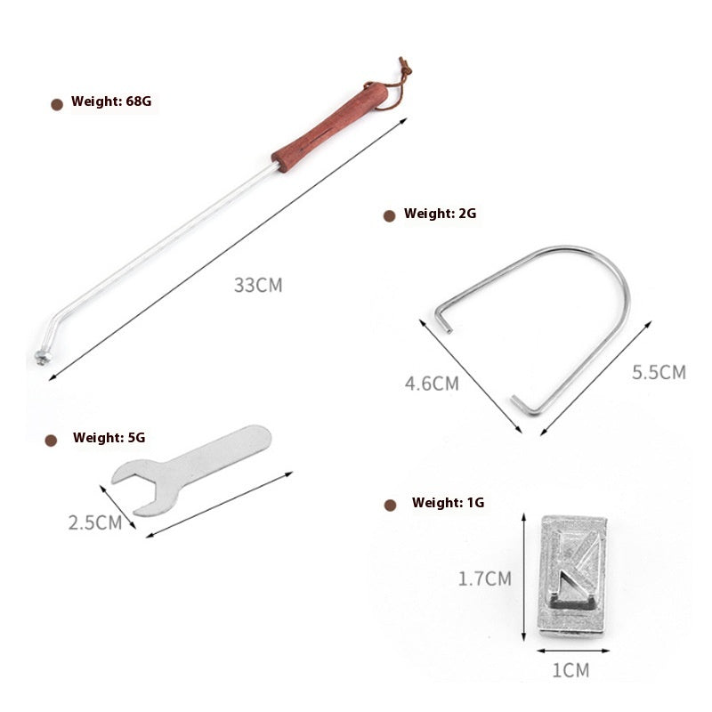 BBQ Barbecue Letter English Alphabet Branding Iron Wood Handle Heat Resistant Grilling Complete Meat Marking Tool