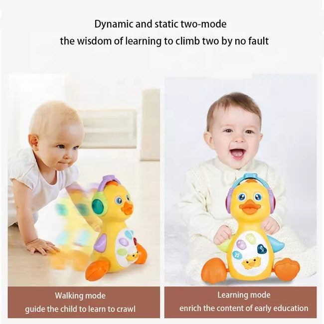Musical Flapping Yellow Duck, Crawling Tummy Time (MOQ 10 Sets)