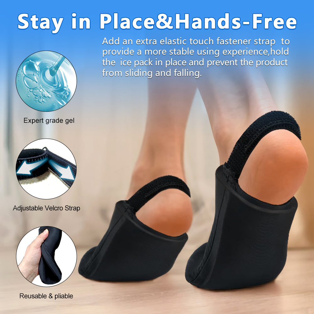 Foot Ice Pack Wrap for Toes &amp; Forefoot – Hot &amp; Cold Gel Compress with Adjustable Strap, Reusable &amp; Microwaveable for Bunion, Broken Toe &amp; Plantar Fasciitis Relief