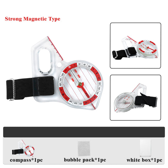 VIGOR Thumb Compass for Map Reading – Multifunction Navigation Compass with Ruler for Backpacking, Camping, Hiking & Orienteering Survival Gear (MOQ 10 Sets)