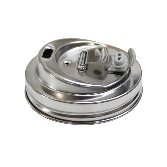 Stainless Steel Mason Jar Lid Wide Mouth - Reusable Coffee Lid with Sip Spout for Iced Coffee, Protein Shakes & Smoothies - Leak Resistant Metal Lid for Mason Jar Coffee Bar Accessories