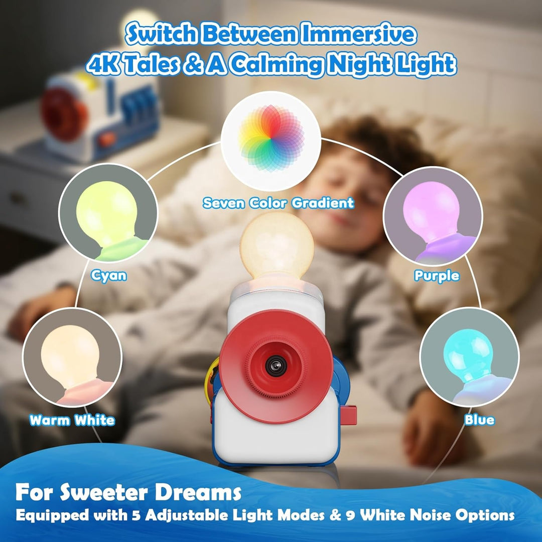 Kids Story Projector 32 Stories 2-in-1 Night Light Audio Narration (MOQ 10 Sets)