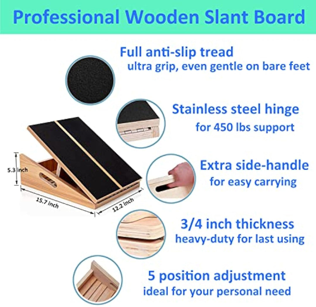 Adjustable Incline Board and Calf Stretcher, Slant Board