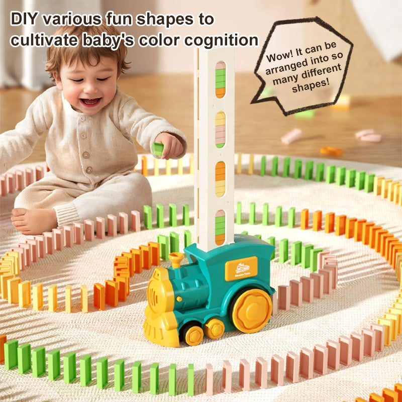 Domino Train Set for Kids Automatic Building and Stacking Toys (MOQ 10 Pcs)