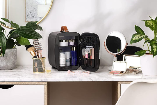 Mini Fridge Cooler & Warmer, 4L Portable Skincare Fridge – AC/DC Compact Refrigerator for Bedroom, Office, Car & Dorm