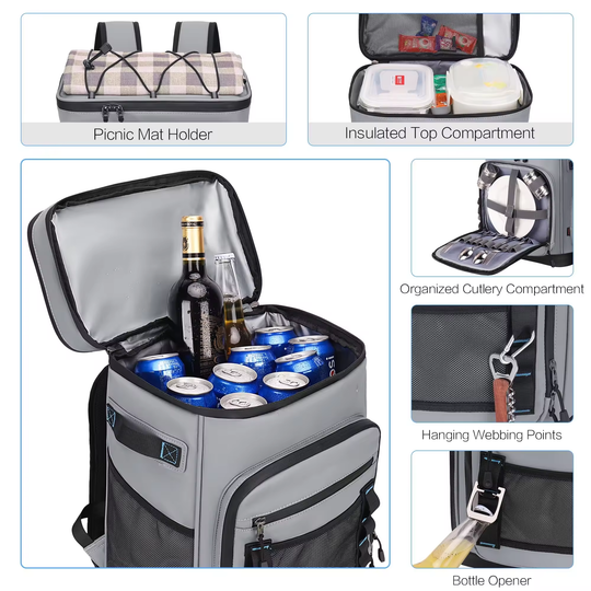 Waterproof Insulated Cooler Backpack Insulated Leakproof Thermal Cooler (MOQ 10 Sets)