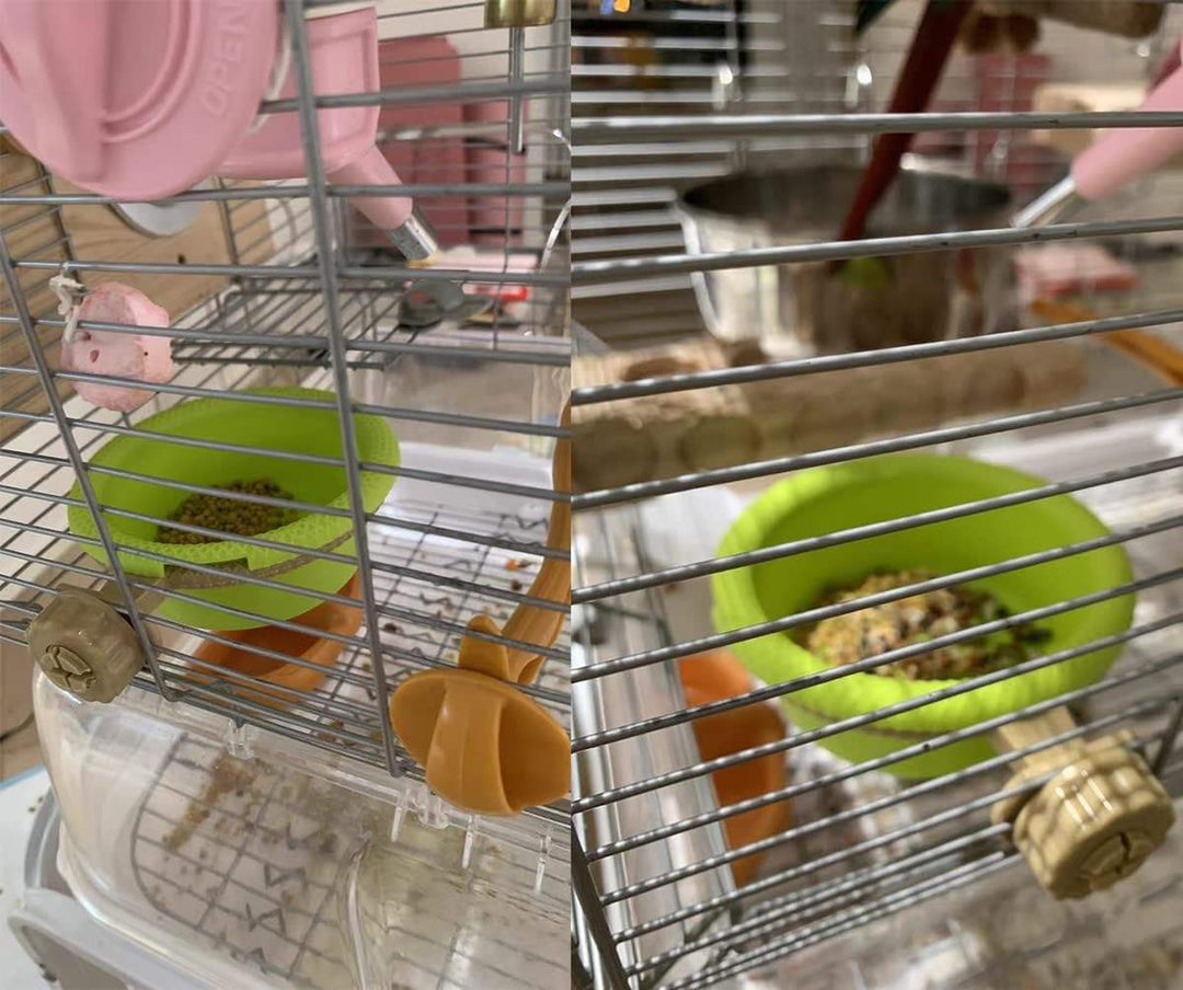 Multi-Function Caged Bird Bath Bird Cage Parrot Supplies Bathing Tub for Canary Finch Budgerigar (MOQ 10 Sets)