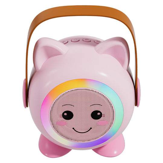 Kids Mini Karaoke Machine with 2 Wireless Mics, Bluetooth 5.3 Speaker with Rainbow Lights & Magic Voice Effects, Gift for Girls & Boys Ages 3-12(10 Pack)