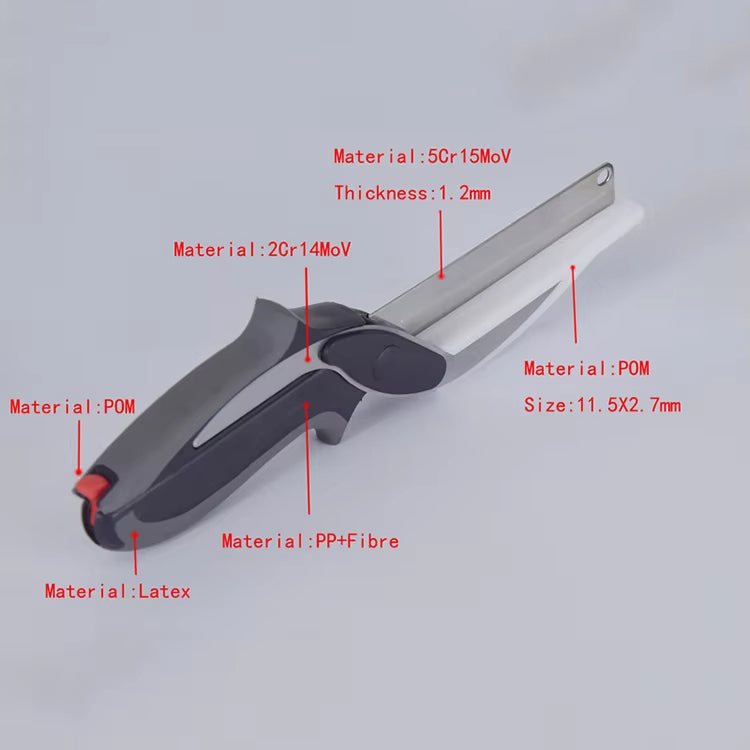Stainless Steel Blade & Plastic Cutting Board Scissors with Safety Lock (MOQ 10 Set)