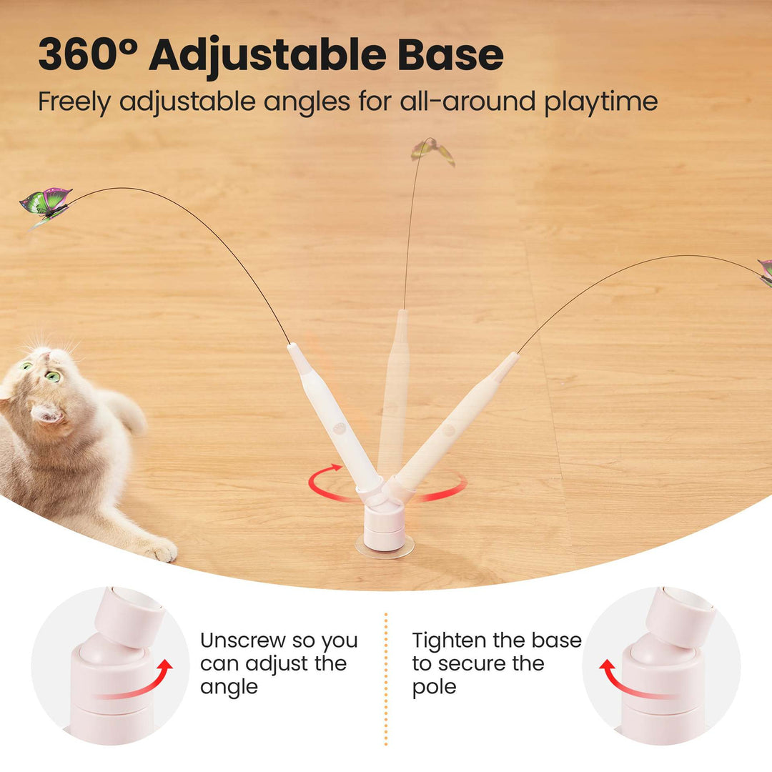 Smart Motion Activated Cat Wand Toy with Butterfly – Electric Interactive Toy for Cats (MOQ 10 ets)