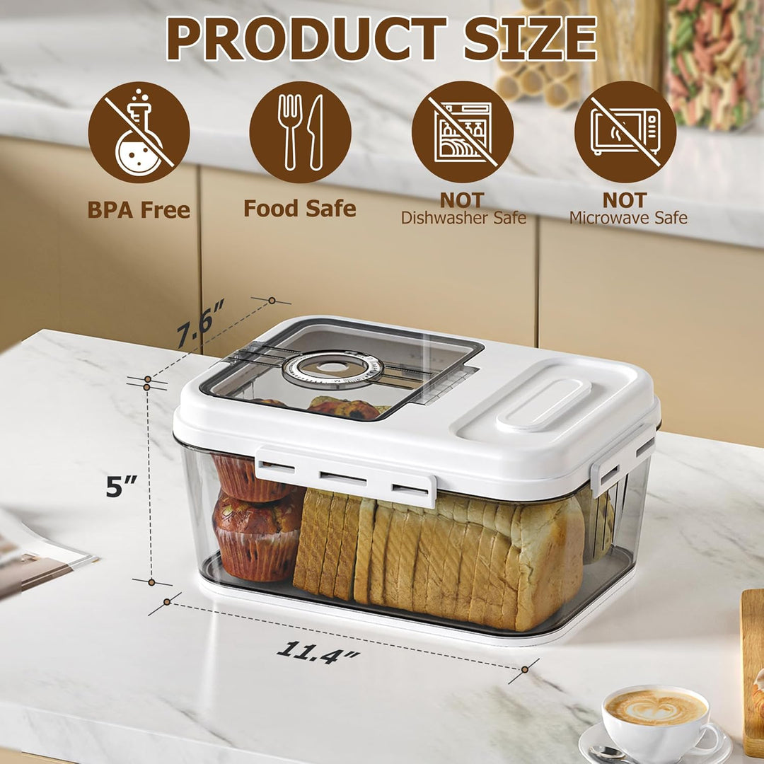 Storage Container  Bread Rice Box for Kitchen Countertop Airtight (MOQ 10 Pcs)