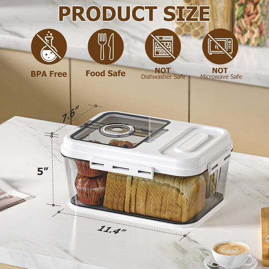 Storage Container  Bread Rice Box for Kitchen Countertop Airtight (MOQ 10 Pcs)