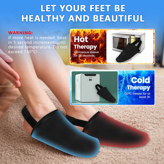 Foot Ice Pack Wrap for Toes & Forefoot – Hot & Cold Gel Compress with Adjustable Strap, Reusable & Microwaveable for Bunion, Broken Toe & Plantar Fasciitis Relief