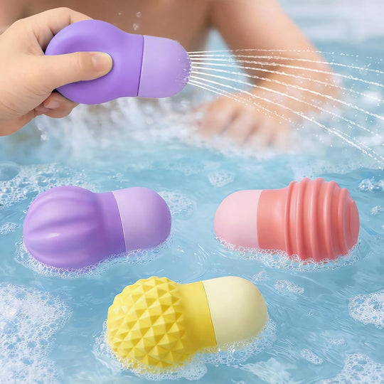 Toddler Sensory Bath Toys – Soft Silicone Water Squeezing Toys for Ages 1-3