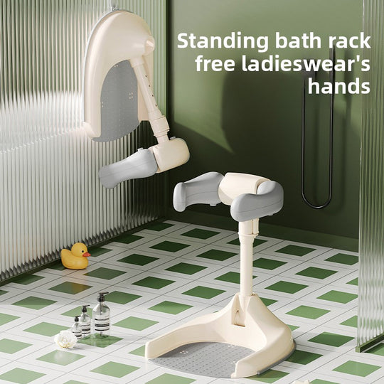 Baby Bath Stand with Adjustable 5 Levels Foldable Infant Bath Seat