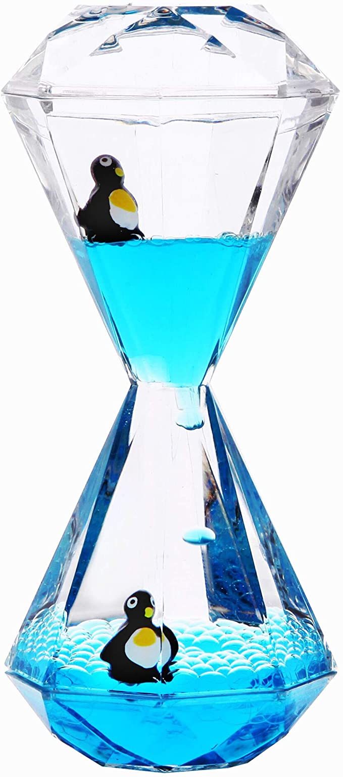 Liquid Motion Bubbler Timer, Diamond Hourglass Sensory Toy (MOQ 10 Sets)
