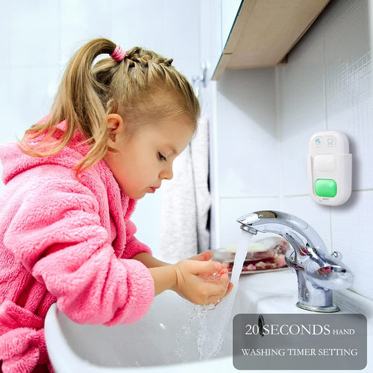 VIGOR Tooth Brushing & Hand Washing Timer for Kids – Wireless Stick-On Bathroom Training Coach with 2-Minute Brush Timer and 20-Second Wash Timer (MOQ 10 Sets)