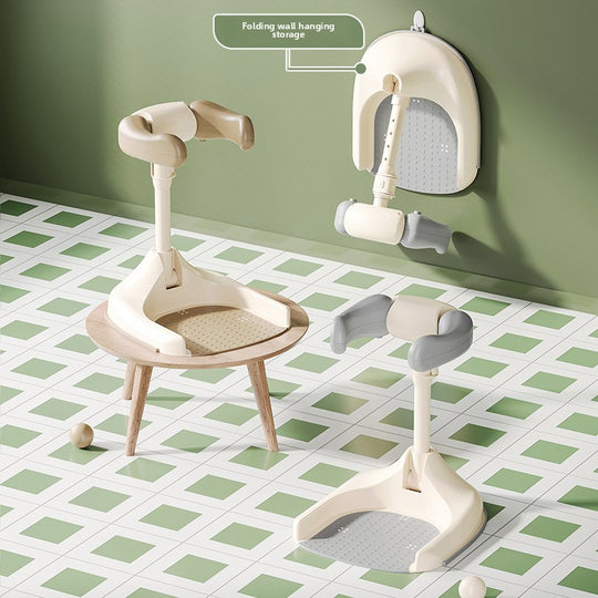 Baby Bath Stand with Adjustable 5 Levels Foldable Infant Bath Seat
