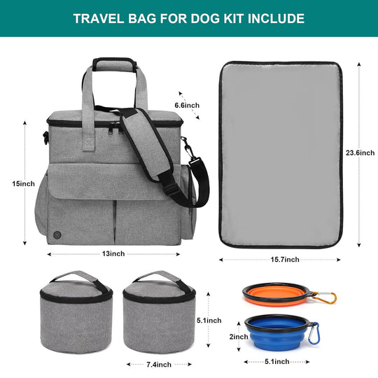 Outdoor Dog Travel Backpack with Food Container – Multifunctional Pet Carrier & Storage Gear for Hiking, Camping & Everyday Adventures