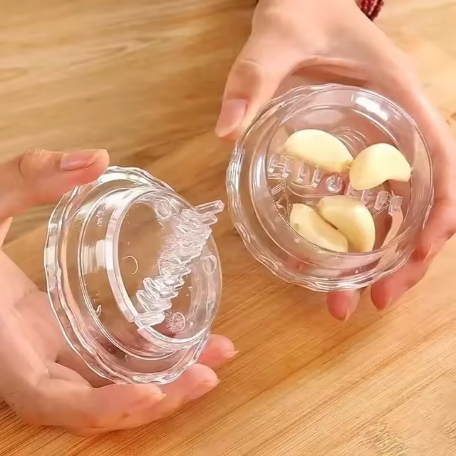 Garlic Press & Ginger Mincer Twist Tool – Handheld Manual Grinder for Garlic, Ginger, Nuts, Herbs & Chili – No-Peel Rotating Crusher, Easy Clean, BPA-Free (MOQ 10 Sets)