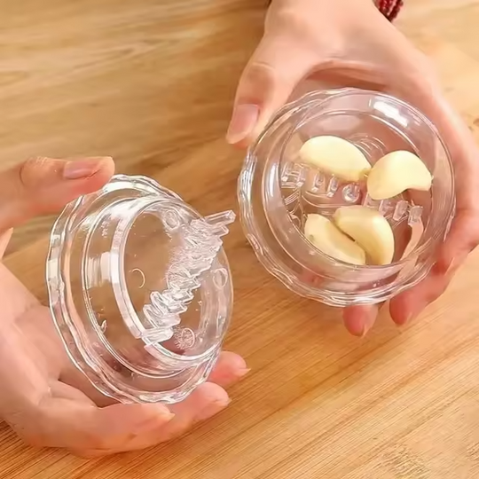Garlic Press & Ginger Mincer Twist Tool – Handheld Manual Grinder for Garlic, Ginger, Nuts, Herbs & Chili – No-Peel Rotating Crusher, Easy Clean, BPA-Free (MOQ 10 Sets)