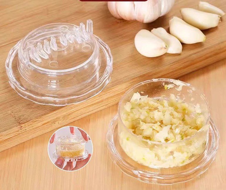 Garlic Press & Ginger Mincer Twist Tool – Handheld Manual Grinder for Garlic, Ginger, Nuts, Herbs & Chili – No-Peel Rotating Crusher, Easy Clean, BPA-Free (MOQ 10 Sets)
