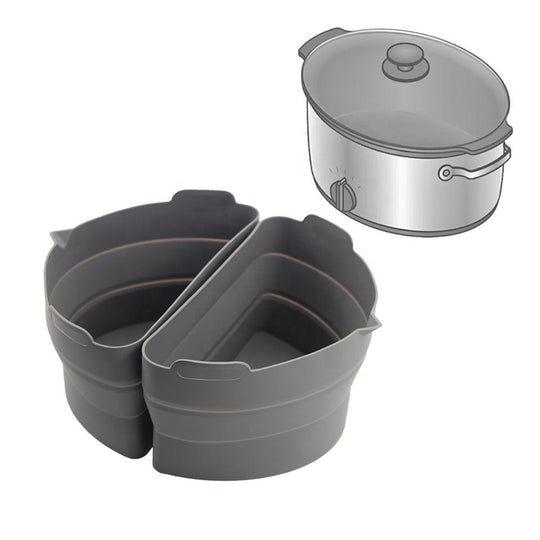 Reusable Thicker Silicone Slow Cooker Divider Liner Compatible 6 Quart Slow Cooker Set of 3, Slow Cooker Divider(10 Pack)