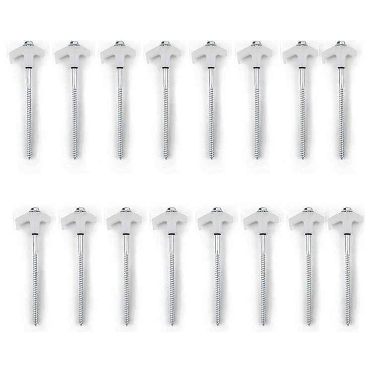 Ground Anchors Screw in, Metal Threaded Tent Spikes, Camping Pegs for Canopies & Gardening Inflatable Decor (MOQ 10 Sets)