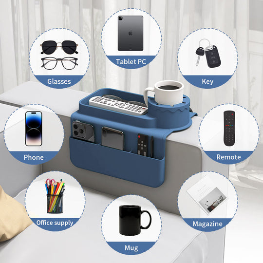 Sofa Drink Holder Portable Silicone Sofa Coaster Anti-slip Couch Armrest Cup Holder